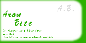 aron bite business card